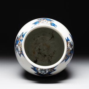 A fine Japanese blue, white and copper-red vase, Kato Shigeju 加藤繁十 mark, 19th C. — foto 5