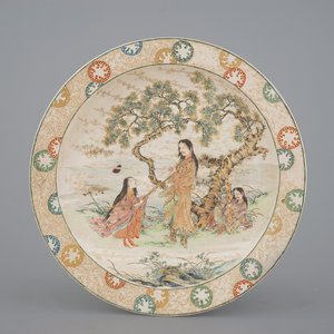 A fine Japanese Satsuma dish, 19th C. — foto 1