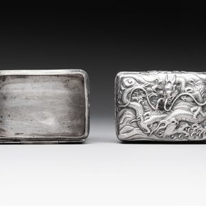 A fine Japanese silver 'Dragon' box, 19th C. — photo 7
