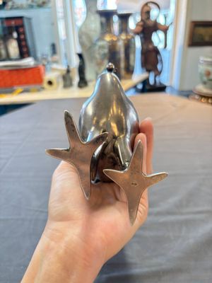 A fine Japanese silver phoenix, made by Toshihiko 敏彥造, silver 銀製 mark, Meiji/Taisho, 19/20th C. — photo 10