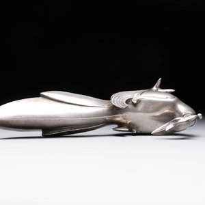 A fine Japanese silver phoenix, made by Toshihiko 敏彥造, silver 銀製 mark, Meiji/Taisho, 19/20th C. — photo 6