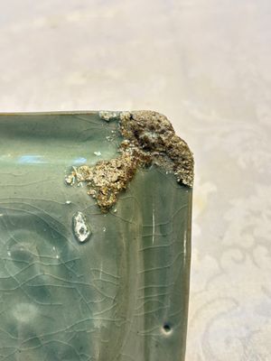 A fine Korean celadon square dish with incised floral design, Goryeo, 12th C. — photo 10