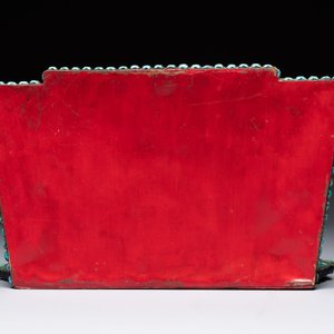 A fine large Nepalese red coral and precious stone-inset brass and silver filigree 'Bhairava' mask, 19th C. — photo 8