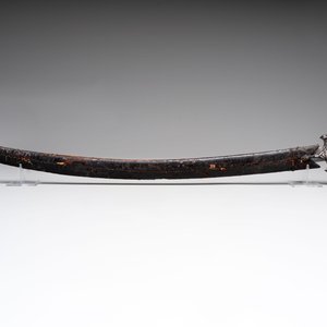A fine Mughal silver-damascened tulwar with scabbard, India, 19th C. — photo 3
