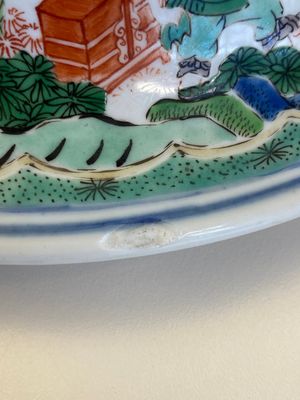 A fine pair of large Chinese famille verte vases and covers, Kangxi — photo 44