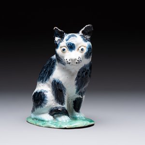 A fine polychrome Brussels faience model of a cat, 18th C. — photo 2