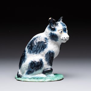A fine polychrome Brussels faience model of a cat, 18th C. — photo 6