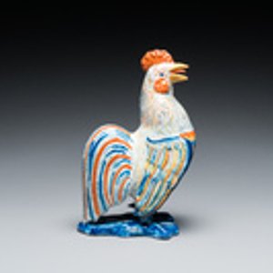 A fine polychrome Dutch Delft model of a rooster, 18th C. — photo 2