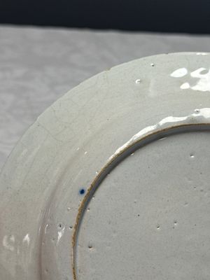 A fine polychrome Dutch Delft plate with floral design — photo 15