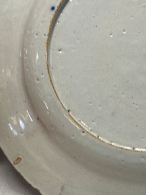 A fine polychrome Dutch Delft plate with floral design — photo 16