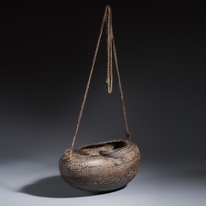 A fine Qajar coco de mer inscribed kashkul or beggar’s bowl — foto 1