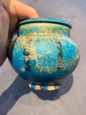 A fine Raqqa turquoise-glazed striped jar, Syria, 13th C. — photo 12