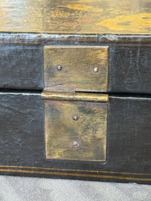 A fine rectangular Chinese lacquered and painted wooden box, signed Fen Yang Fu 汾陽府, dated 1669 — photo 7