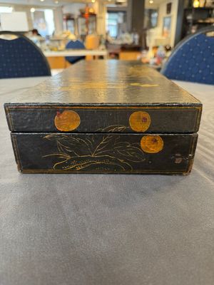 A fine rectangular Chinese lacquered and painted wooden box, signed Fen Yang Fu 汾陽府, dated 1669 — photo 9