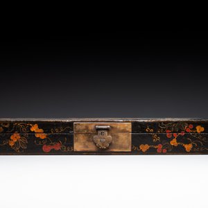 A fine rectangular Chinese lacquered and painted wooden box, signed Fen Yang Fu 汾陽府, dated 1669 — photo 5