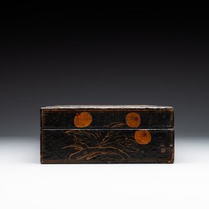 A fine rectangular Chinese lacquered and painted wooden box, signed Fen Yang Fu 汾陽府, dated 1669 — photo 6