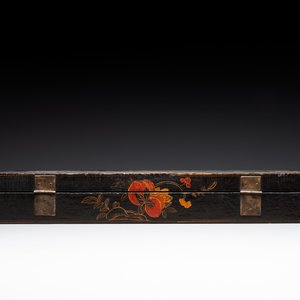 A fine rectangular Chinese lacquered and painted wooden box, signed Fen Yang Fu 汾陽府, dated 1669 — photo 7