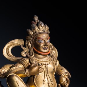 A fine Sino-Tibetan gilt bronze sculpture of Jambhala, 18th C. — 照片 9
