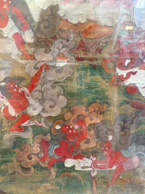 A fine Tibetan 'Begtse Chen' thangka, 18th C. — photo 14