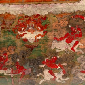 A fine Tibetan 'Begtse Chen' thangka, 18th C. — photo 9