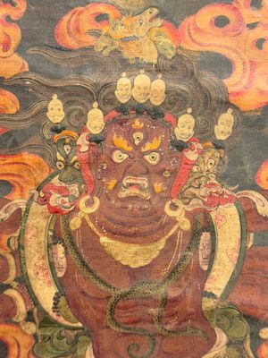 A fine Tibetan 'Vajrabhairava' thangka, 18/19th C. — foto 12