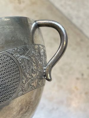 A fine Vietnamese silver bowl and saucer, Lei 雷 mark, 19th C. — photo 14