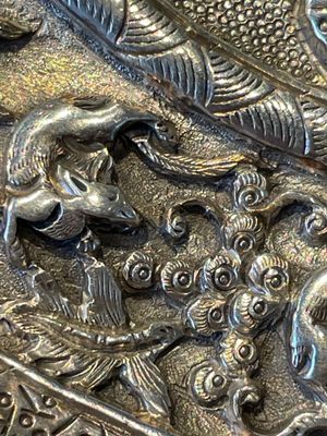 A fine Vietnamese silver plate with fu and dragon design, Hà Nội 河内 mark, 19th C. — 照片 4