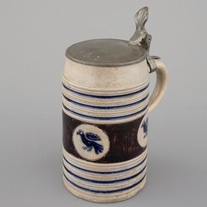 A fine Westerwald incised and pewter-mounted beer stein, 17th C. — photo 1