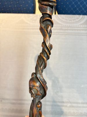 A finely carved boxwood 'vanitas' or 'memento mori' stick, 18/19th C. — 照片 16