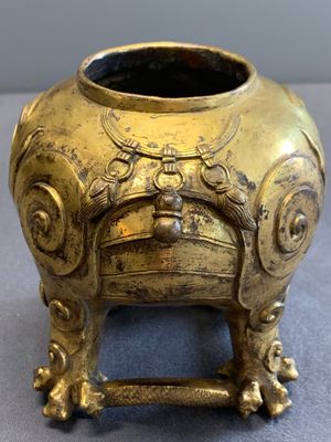 A finely cast Chinese gilt-bronze 'luduan' censer, possibly Ming — 照片 7
