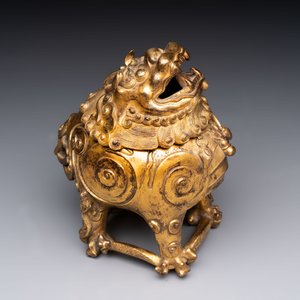 A finely cast Chinese gilt-bronze 'luduan' censer, possibly Ming — 照片 2
