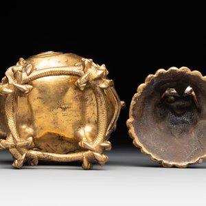 A finely cast Chinese gilt-bronze 'luduan' censer, possibly Ming — 照片 8