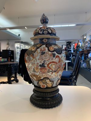 A five-piece Imari-style garniture with birds among flowering branches, incl. 3 stands, Samson, Paris, 19th C. — photo 18