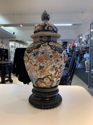 A five-piece Imari-style garniture with birds among flowering branches, incl. 3 stands, Samson, Paris, 19th C. — photo 19