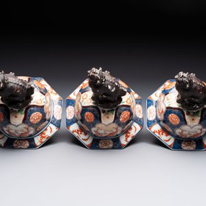 A five-piece Imari-style garniture with eagles and deer, Samson, Paris, 19th C. — 照片 8
