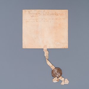 A Flemish armorial manuscript on parchment and a second one, dated 1587 and bearing a seal, 16th C. — photo 4