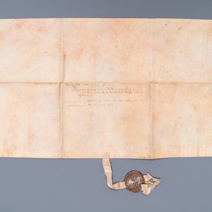 A Flemish armorial manuscript on parchment and a second one, dated 1587 and bearing a seal, 16th C. — photo 6