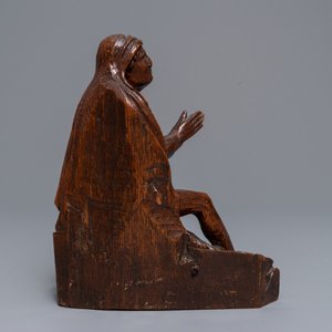 A Flemish carved oak retable fragment depicting Lazarus, 1st half 16th C. — 照片 4