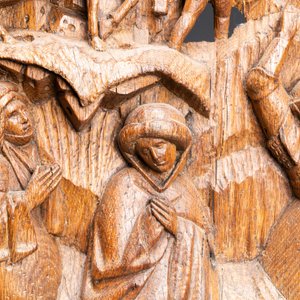 A Flemish carved oak retable fragment: 'Roman soldiers on mount Golgotha', ca. 1500 — 照片 5
