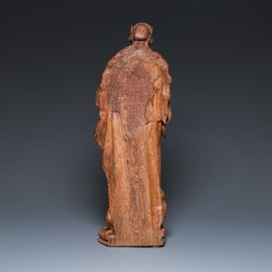 A Flemish carved oak sculpture of a female saint on a pyre, Brabant region, first half 16th C. — 照片 4