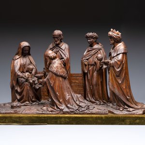 A Flemish carved wooden 'Adoration of the Magi' group, 18th C. — 照片 2