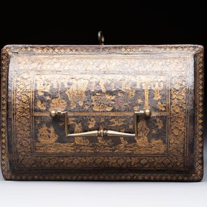 A Flemish gilt-tooled leather casket with hunting scenes, probably Antwerp, early 17th C. — 照片 7