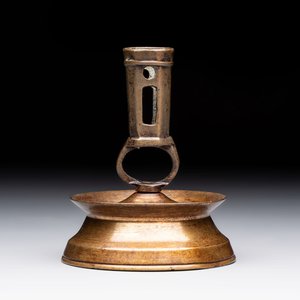 A Flemish knotted brass candlestick, 15th C. and later — photo 1