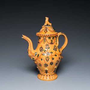A Flemish pottery ewer and cover, Torhout, 18th C. — photo 1
