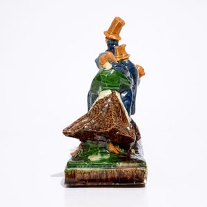 A Flemish pottery group titled: "The small wedding", prob. Caesens workshop, 20th C. — photo 3