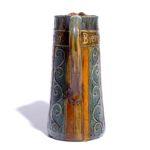 A Flemish pottery jug with proverbial inscription, signed LMV, Torhout, ca. 1900 — 照片 3