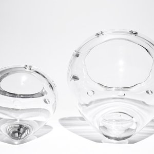 A four-piece Val Saint-Lambert crystal tulip vase, "Bulbe", by Ronald van der Hilst, ca. 2005 — photo 3