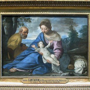 A framed Italian maiolica 'biblical subject' plaque, Castelli, 18th C. — photo 4