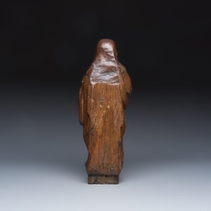 A French carved oak 'Virgin Mary at the Annunciation' figure — 照片 4