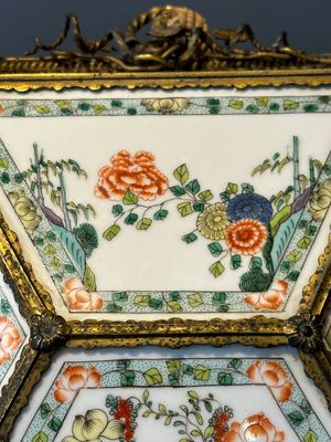 A French chandelier inset with Chinese famille verte plaques, 19th C. — foto 2